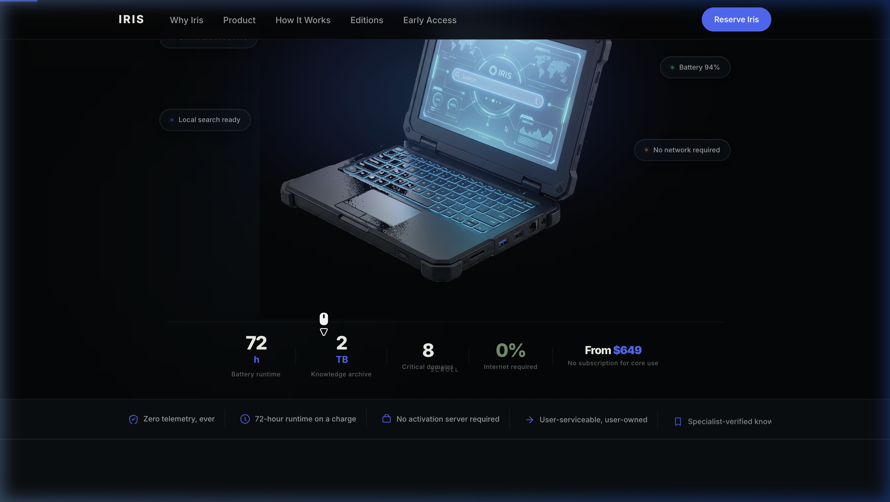 IRIS closed faraday case